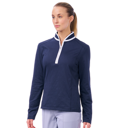 Authentic Collection: Marissa Embossed Quarter Zip Pull Over